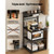 Kitchen Bakers Rack, 4.6ft Power Cable Bakers Rack with Power Outlet, Kitchen Stand with X-Shaped S E415-LSHBJ236INCHMB6EE001V1