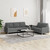 2 Piece Sofa Set with Cushions Dark Gray Fabric A949-3201307