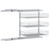 3-Tier Pull-out Kitchen Wire Basket Silver 18.5"x13.8"x22 A949-50970