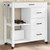 Kitchen Trolley MONZA 33.1"x15.7"x34.8" Solid Wood Pine A949-376117