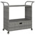 Bar Cart with Drawer Gray 39.4"x17.7"x38.2" Poly Rattan A949-316664