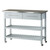 Light Gray Rolling Kitchen Island 2 Drawers Storage with Stainless Steel Top Q280-LGTC2849