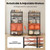 Kitchen Bakers Rack, 5 ft Power Cable Bakers Rack with Power Outlet, Kitchen Stand with X-Shaped Su E415-LSHBJ315INCHP16Q2001V1