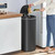 Black Motion Sensor Stainless Steel 13 gallon Trash Can with Ozone Button Q280-BLSO3214