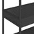 Bar Cart 3-Tier Black Poly Rattan and Solid Wood Acacia A949-368723