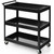 Black Steel Frame Kitchen Serving Utility Cart on Wheels with 2 Bottom Shelves Q280-BTUCSW89132756