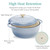 6 Quart Large Baby Blue Enamel Cast-Iron Dutch Oven Kitchen Cookware Q280-BYBOS32514
