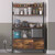 Black Metal Kitchen Baker's Rack with Brown Wood Shelves and Storage Cabinets Q280-RBSPWAC15958476