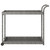Bar Cart Gray 39.4"x17.7"x32.7" Poly Rattan A949-316667