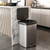 13-Gallon Silver Stainless Steel Step Trash Can with Soft Close Lid Q280-TGSCLD9248614
