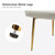 Ivory White Velvet Upholstered Wingback Accent Side Chair with Gold Metal Legs Q280-LIVWBSC95726713