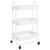 3-Tier Trolley White 16.9"x13.4"x31.1" Steel A949-335866