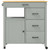 Kitchen Trolley MONZA 33.1"x15.7"x34.8" Solid Wood Pine A949-376110