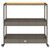 Bar Cart 3-Tier Gray Poly Rattan and Solid Wood Acacia A949-368724