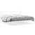  Metal Bed Frame without Mattress with Headboard White 76"x79.9 A949-376281