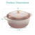 6 Quart Large Pink Beige Off-White Enamel Cast-Iron Dutch Oven Kitchen Cookware Q280-PIKBCP95874