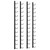 Wall Mounted Wine Racks for 12 Bottles 2 pcs Black Iron A949-282467