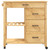 Kitchen Trolley MONZA 33.1"x15.7"x34.8" Solid Wood Pine A949-376115