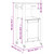 Kitchen Trolley MONZA 18.9"x15.7"x34.8" Solid Wood Pine A949-376089