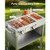 Outdoor Propane Griddle, 2 Burners (11,600 BTU Each), Commercial Stainless Steel Gas Griddle Cart w E415-ZRXSMCRQKJGZRFZ32001V0
