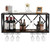 Industrial Rustic Brown Wood Metal Wall Mounted Wine Rack Shelf Q280-XLLACO98563