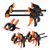 Bar Clamps for Woodworking, 8-Pack, 6" and 12", with Spring Clamps, One-Handed Clamp/Spreader, 154  E415-FJKSJ8JT6INCHNW02001V0