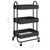 3-Tier Trolley Black 16.9"x13.4"x31.1" Steel A949-335865