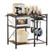 Kitchen Bakers Rack, 35.4 inch Width Bakers Rack, Kitchen Stand with X-Shaped Support Bar, 5 S-Shap E415-LSHBJ354INCHB8MAJ001V0