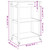 Kitchen Trolley MONZA 23.6"x15.7"x34.8" Solid Wood Pine A949-376095