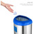 13-Gallon Stainless Steel Recycle Bin with Blue Open Top Q280-RBNST43658174