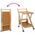 | Kitchen Trolley with Wheels | Folding Manual Light Brown Bamboo A949-42028291
