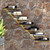Wall-mounted Wine Rack for 7 Bottles Gold Metal A949-340897