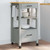 Kitchen Trolley MONZA 18.9"x15.7"x34.8" Solid Wood Pine A949-376086