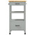 Kitchen Trolley MONZA 18.9"x15.7"x34.8" Solid Wood Pine A949-376086