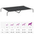 Elevated Dog Bed Black 59.1"x35.4"x7.9" Oxford Fabric and Steel A949-42000841
