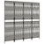  Room Divider 4 Panels Gray Poly Rattan A949-365378