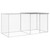Chicken Cage with Roof Light Gray 79.9"x38.6"x35.4" Galvanized Steel A949-3189044