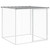 Chicken Cage with Roof Light Gray 79.9"x38.6"x35.4" Galvanized Steel A949-3189044