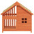 Dog Kennel Brown 37.8"x23.8"x34.3" Solid Wood Pine A949-172267