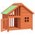 Dog Kennel Brown 37.8"x23.8"x34.3" Solid Wood Pine A949-172267