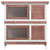 Outdoor Rabbit Hutch 4 Doors Brown Wood A949-170835