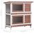 Outdoor Rabbit Hutch 4 Doors Brown Wood A949-170835