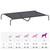 Elevated Dog Bed Black 59.1"x35.4"x7.9" Textilene and Steel A949-42000837