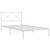  Metal Bed Frame without Mattress with Headboard White 39.4"x78.7 A949-376546