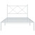  Metal Bed Frame without Mattress with Headboard White 39.4"x78.7 A949-376546