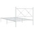  Metal Bed Frame without Mattress with Headboard White 39.4"x78.7 A949-376546