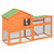 Rabbit Hutch Brown 73"x23.8"x43.1" Solid Wood Pine A949-172276