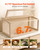 Wooden Hamster Cage 48"x20.1"x20.1" 270?° Viewing Hamster Habitat, Chewproof Acrylic Small Animal C E415-MZCSLYMSDD45I5FUO001V0