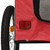 Pet Bike Trailer Red and Gray Oxford Fabric and Iron A949-93859