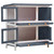 Outdoor Rabbit Hutch 4 Doors Gray Wood A949-170834